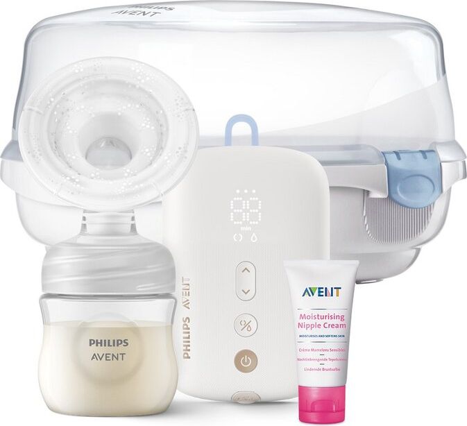 Philips AVENT Odsávačka ml. elektr. Premium SCF396/11 + MW Sterilizátor + Krém na bradavky 30 ml - obrázek 1