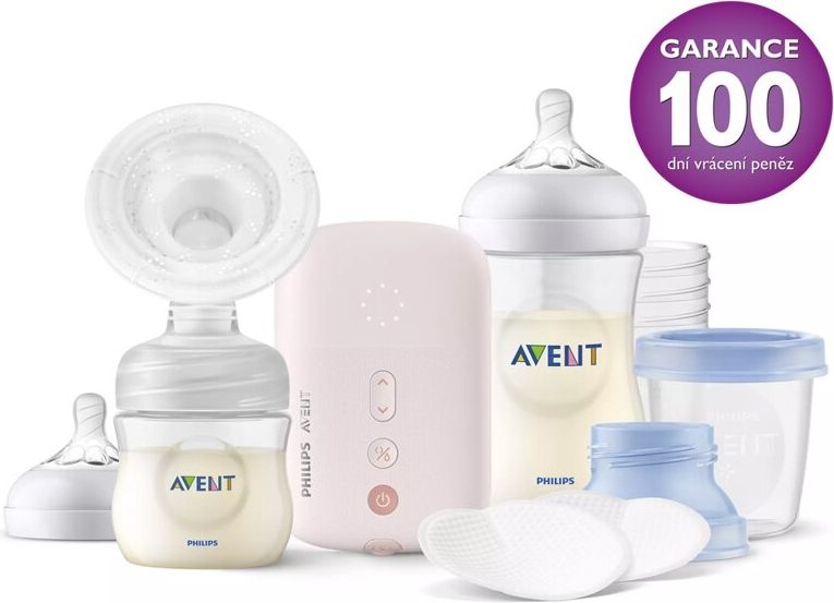 Philips AVENT Odsávačka mateřského mléka elektronická Single sada SCD395/21+Krém na bradavky 30 ml - obrázek 2