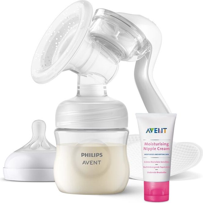 Philips AVENT Odsávačka mateřského mléka manuální + Krém na bradavky 30 ml - obrázek 1