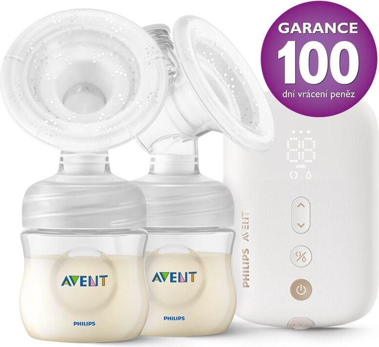 Philips AVENT Odsávačka mateřského mléka elektronická Premium DUO SCF398/11+Krém na bradavky 30 ml - obrázek 2