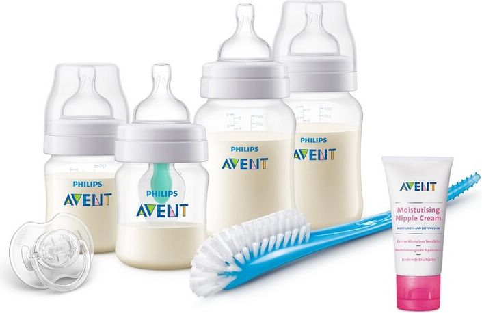 Philips AVENT Novorozenecká startovní sada Anti-colic s ventilem AirFree + Krém na bradavky 30 ml - obrázek 1