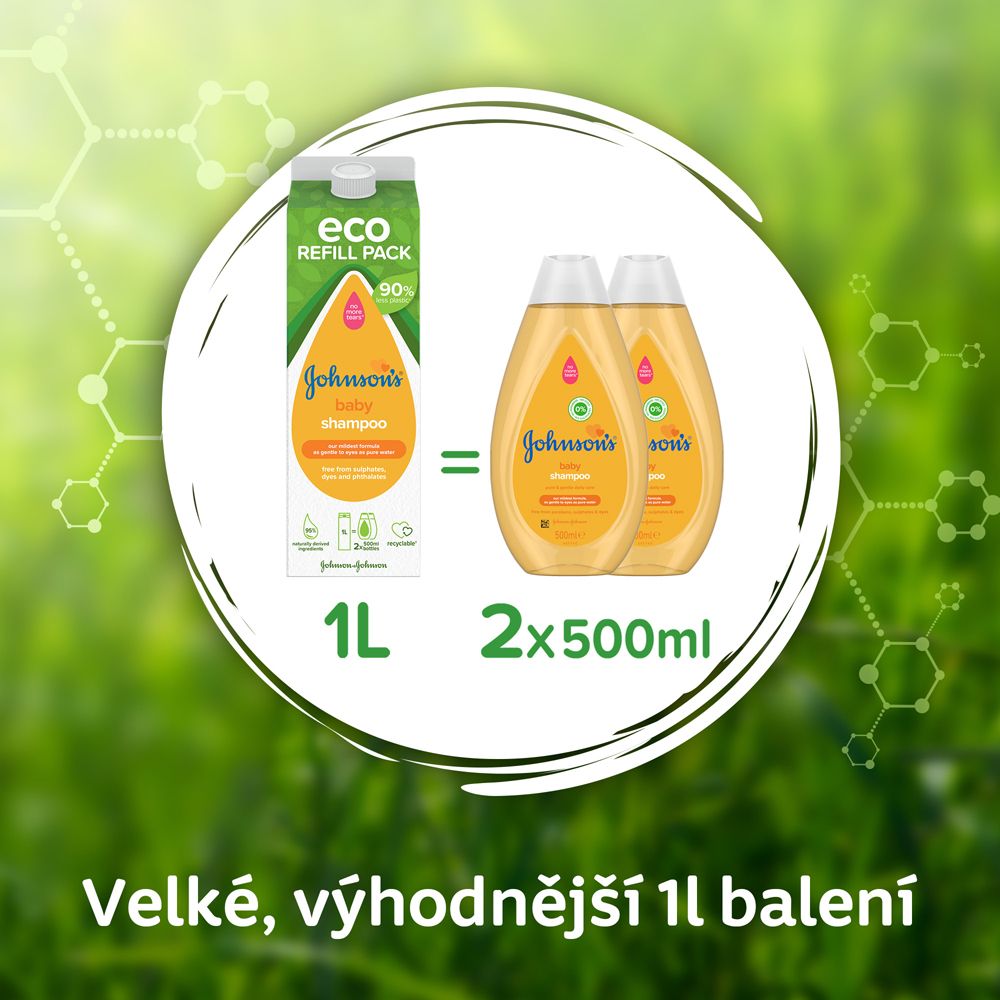 JOHNSON'S® Šampon dětský, náhradní náplň 1000 ml - obrázek 3