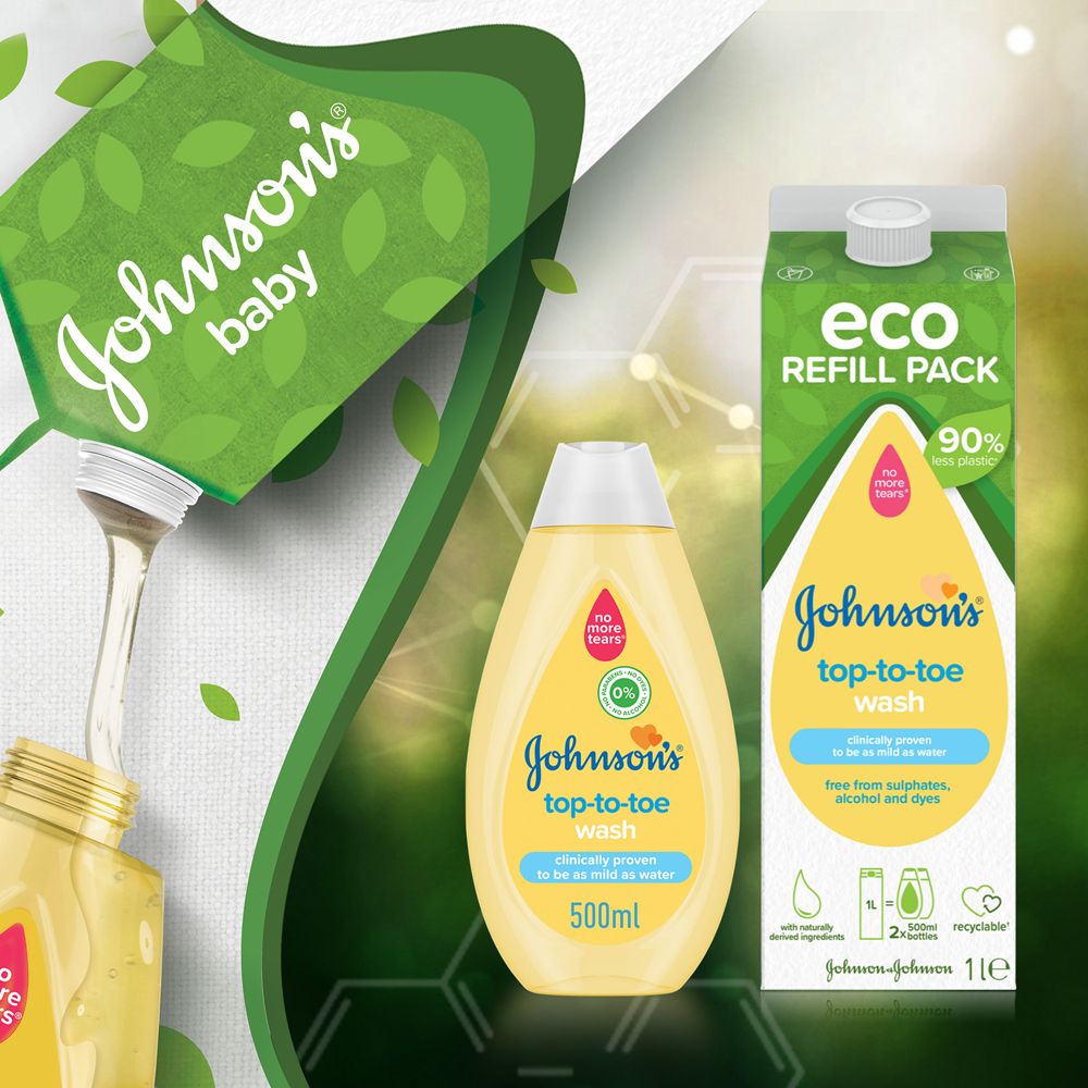 JOHNSON'S® Gel mycí pro tělo a vlásky, náhradní náplň 1000 ml - obrázek 2