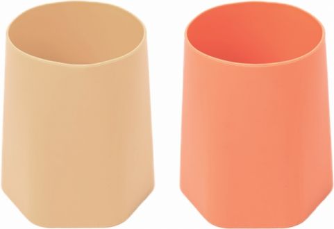 Tiny Twinkle Silikonový trénovací pohárek 2 ks - Sand/Coral - obrázek 1