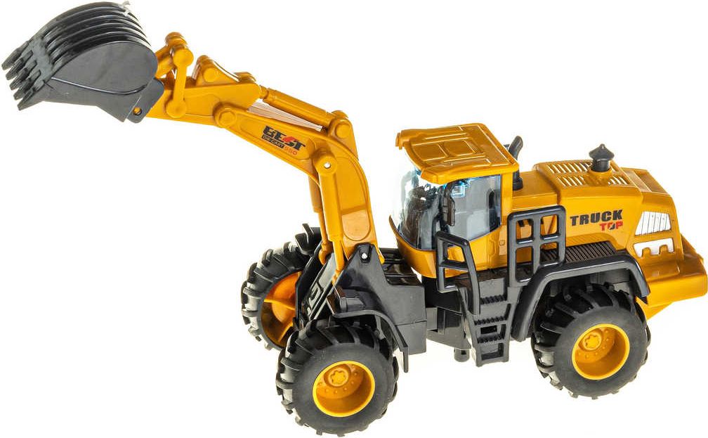 Auto bagr pracovní stroj na setrvačník 1:55 plastový model - obrázek 2