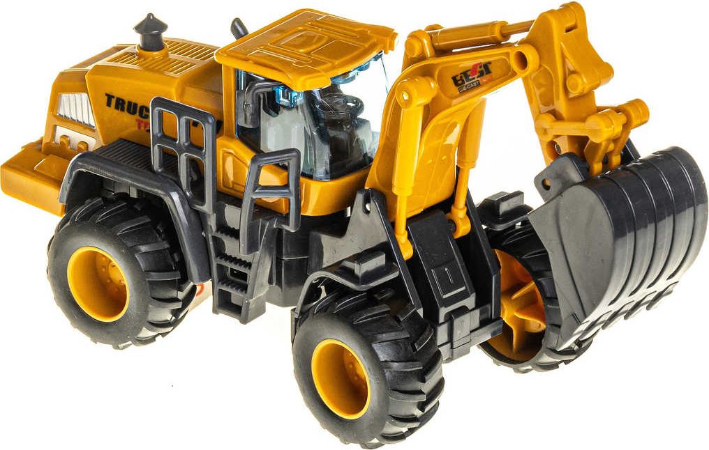 Auto bagr pracovní stroj na setrvačník 1:55 plastový model - obrázek 3