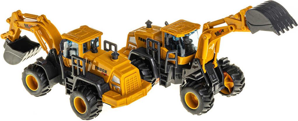 Auto bagr pracovní stroj na setrvačník 1:55 plastový model - obrázek 4