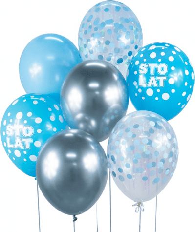 GoDan Sada balónků modré 7ks - - obrázek 1