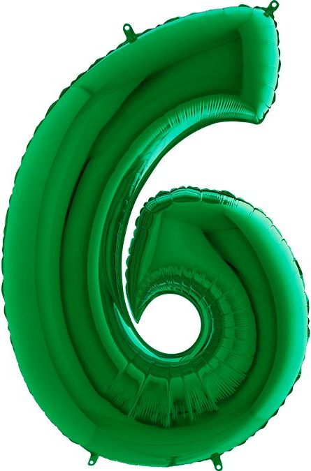 Grabo Nafukovací balónek číslo 6 zelený 102cm extra velký - - obrázek 1