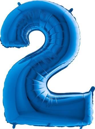 Grabo Nafukovací balónek číslo 2 modrý 102cm extra velký - - obrázek 1