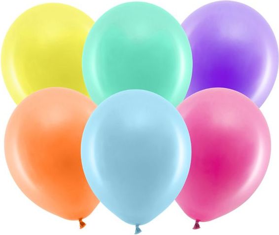 PartyDeco Pastelové balónky 23cm 100ks barevné - - obrázek 1