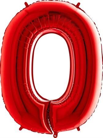 Grabo Nafukovací balónek číslo 0 červený 102cm extra velký - - obrázek 1