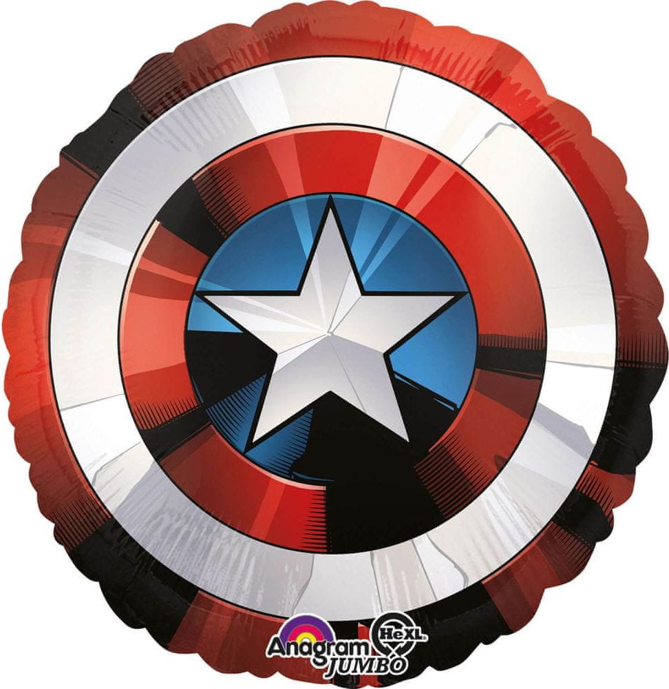 Amscan Fóliový balónek 71x71cm Avengers štít - - obrázek 1