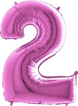 Grabo Nafukovací balónek číslo 2 růžový 102cm extra velký - - obrázek 1