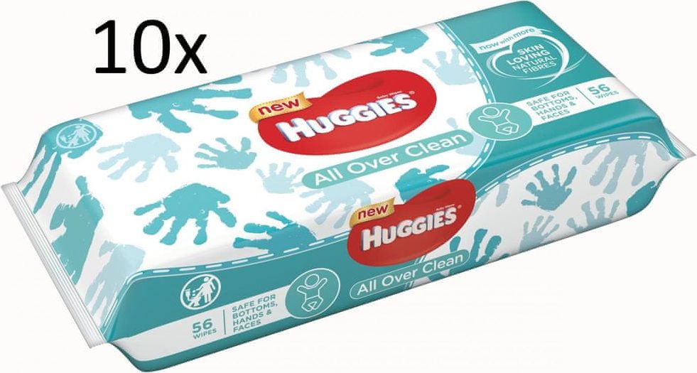 Huggies Wipes All Over Clean - 10x 56 ks - obrázek 1