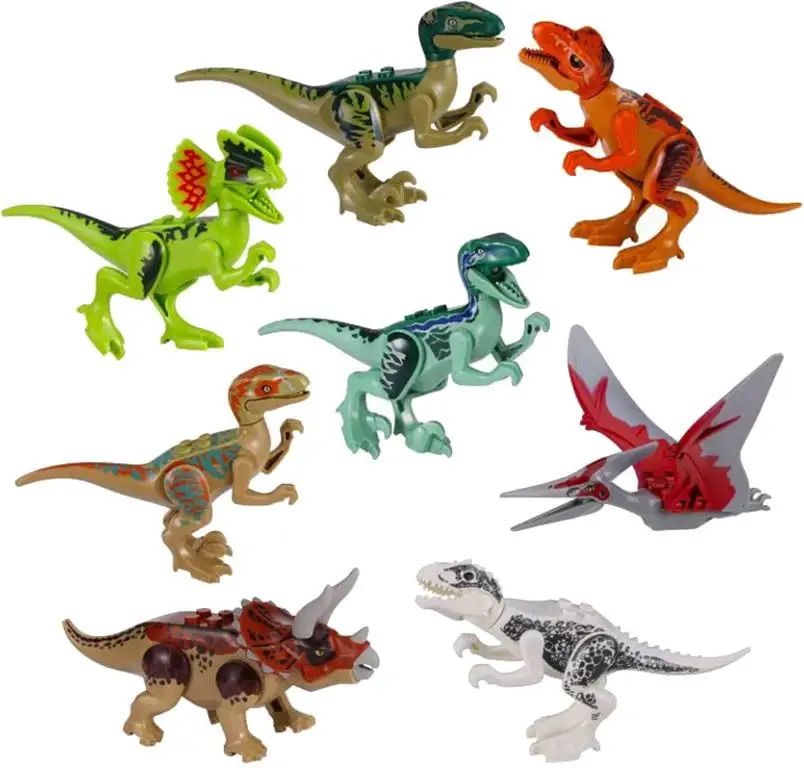 KOPF Figurky Jurský park dinosauři kompatibilní sada 8ks 8cm - obrázek 1