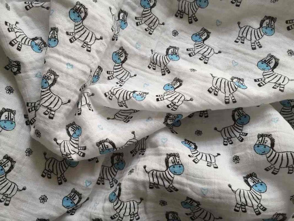 Bavlněná tetra osuška Zebra modrá 90/100 - obrázek 1