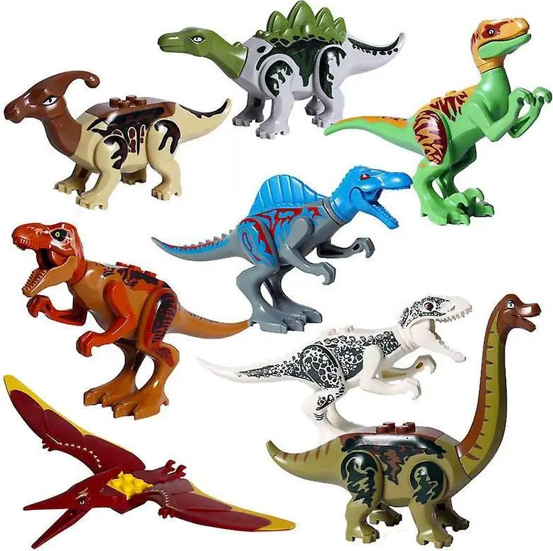 KOPF Figurky Jurský park dinosauři kompatibilní sada 8ks II 8cm - obrázek 1