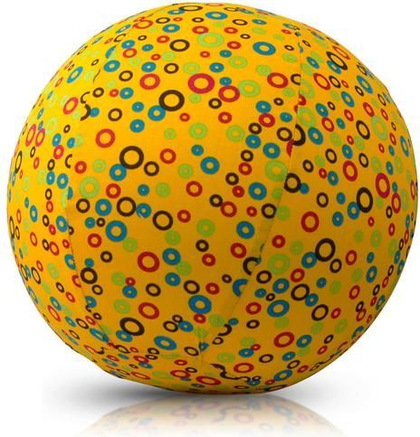 Bubabloon Dětský balón - kroužky žlutý - obrázek 1