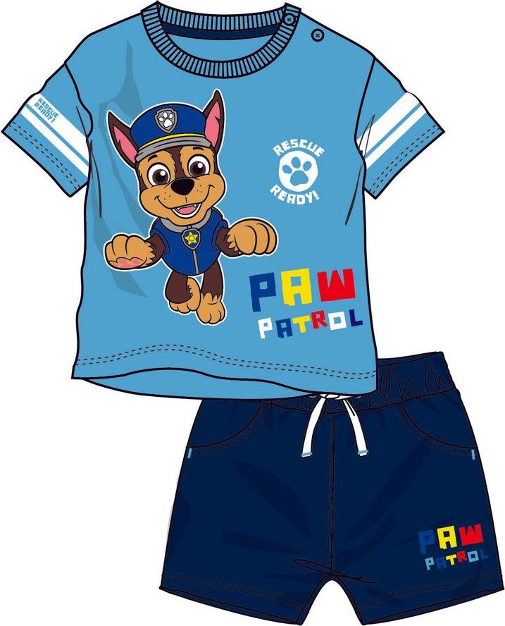 Disney by Arnetta chlapecký letní set Paw Patrol 80 modrá - obrázek 1