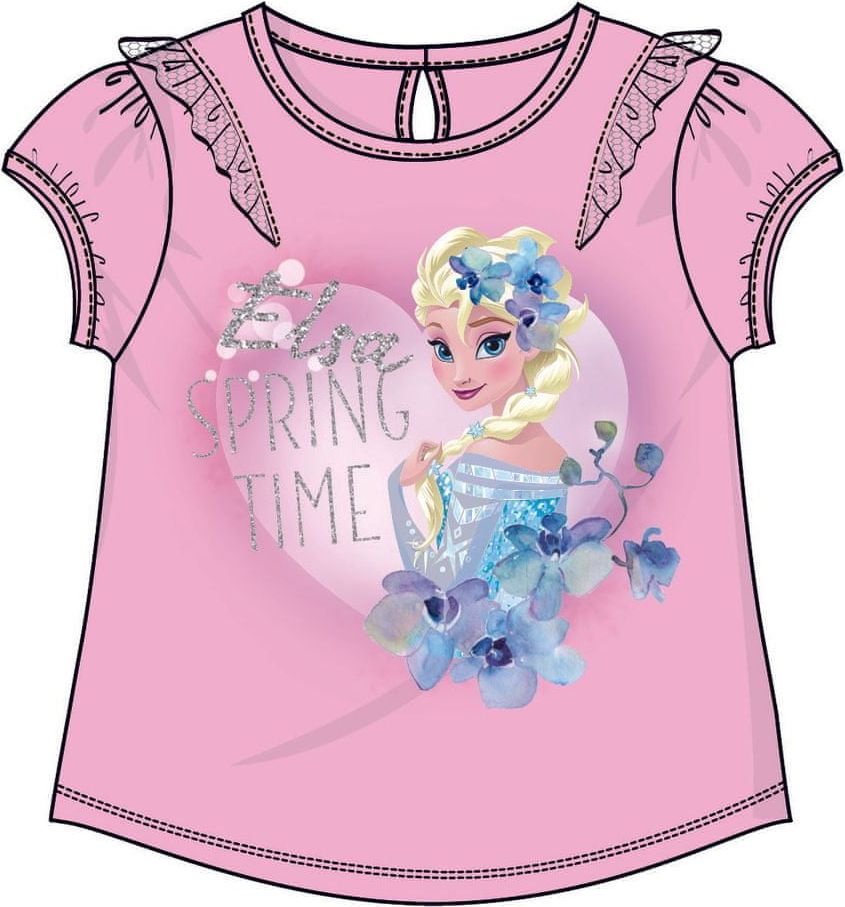 Disney by Arnetta dívčí tričko Frozen 80 růžová - obrázek 1