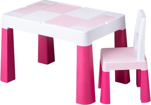 Tega Baby Sada nábytku pro děti Multifun - stoleček a židlička - růžová - obrázek 1