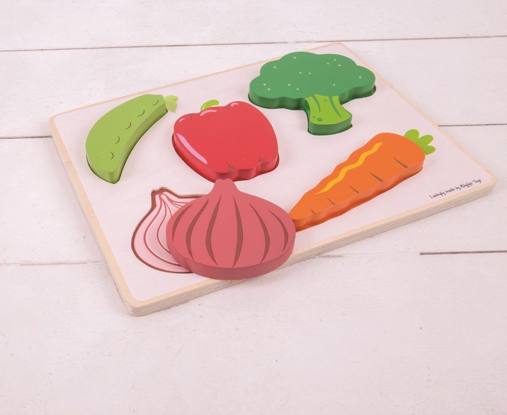Bigjigs Toys Vkládací puzzle zelenina - obrázek 3
