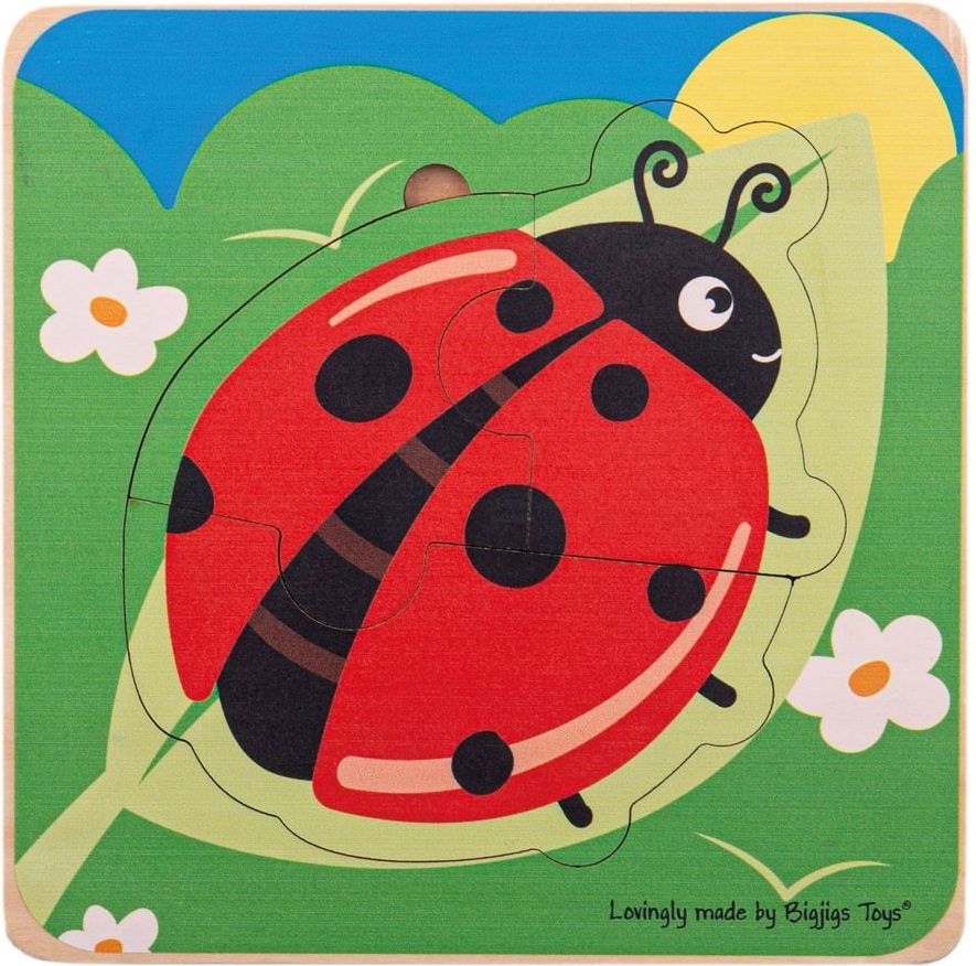 Bigjigs Toys Vkládací puzzle životní cykly berušky - obrázek 1