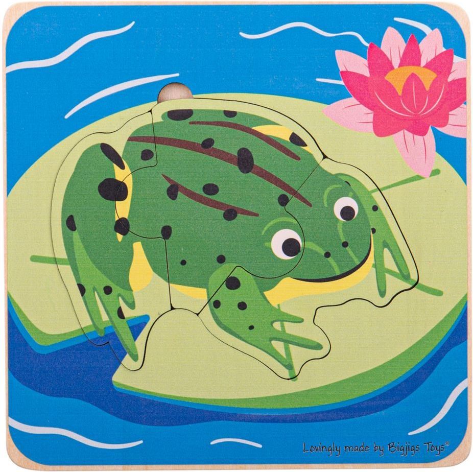 Bigjigs Toys Vkládací puzzle životní cykly žáby - obrázek 1