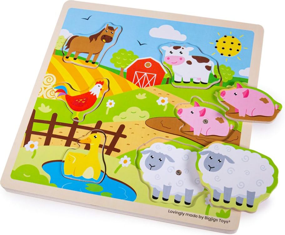 Bigjigs Toys Vkládačka se zvukem Farma - obrázek 1