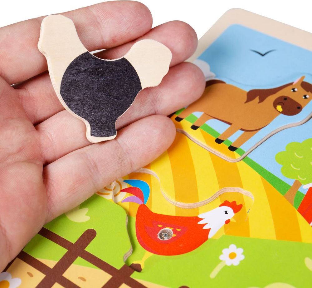 Bigjigs Toys Vkládačka se zvukem Farma - obrázek 2