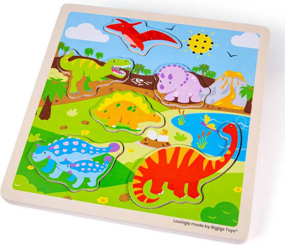 Bigjigs Toys Vkládačka se zvukem Dinosauři - obrázek 1
