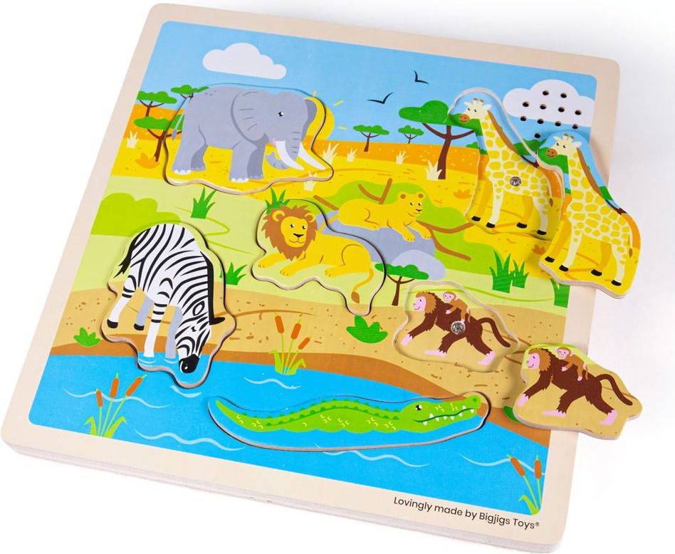 Bigjigs Toys Vkládačka se zvukem Safari - obrázek 7