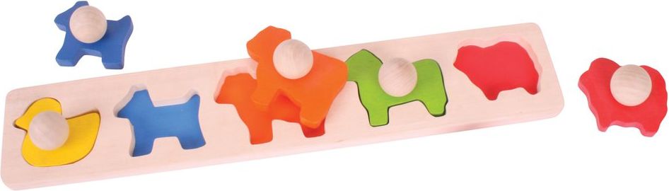 Bigjigs Toys Bigjigs Baby Vkládací puzzle zvířata - obrázek 4