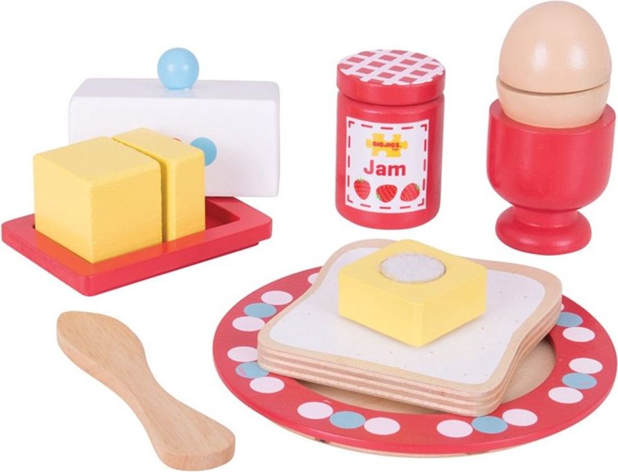 Bigjigs Toys- Dřevěné hračky - Set snídaně - obrázek 1