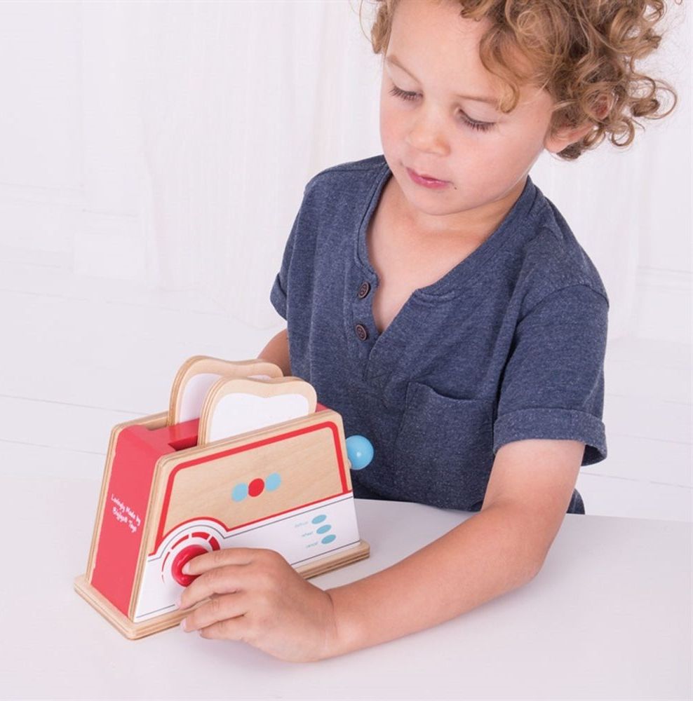 Bigjigs Toys- Dřevěné hračky - Toaster - obrázek 2