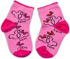 Dětské ponožky bavlna - MINNIE LOVE růžové - vel.92-98 - obrázek 2