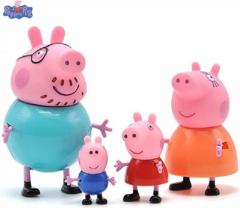 Figurky Prasátko Pepina 4 ks Rodina - obrázek 1