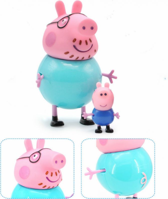 Figurky Prasátko Pepina 4 ks Rodina - obrázek 3