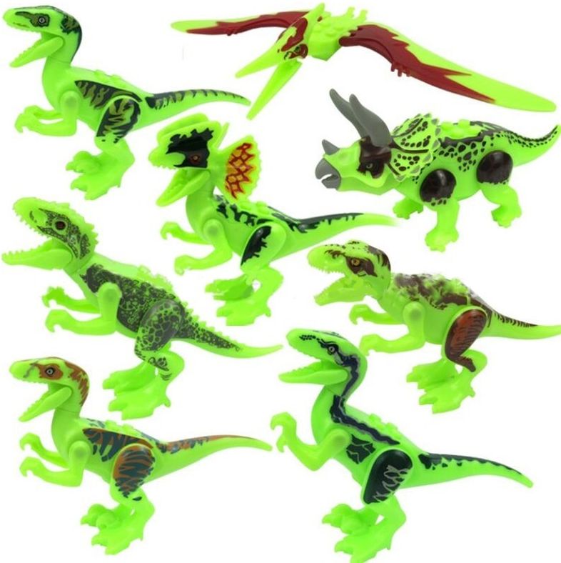 Svítící figurky Jurský Svět Dinosauři 8 ks - obrázek 1