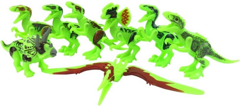 Svítící figurky Jurský Svět Dinosauři 8 ks - obrázek 2
