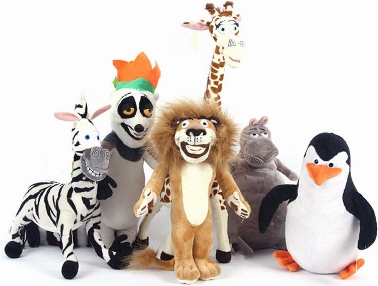 SET plyšáků Madagaskar 6 ks - obrázek 1