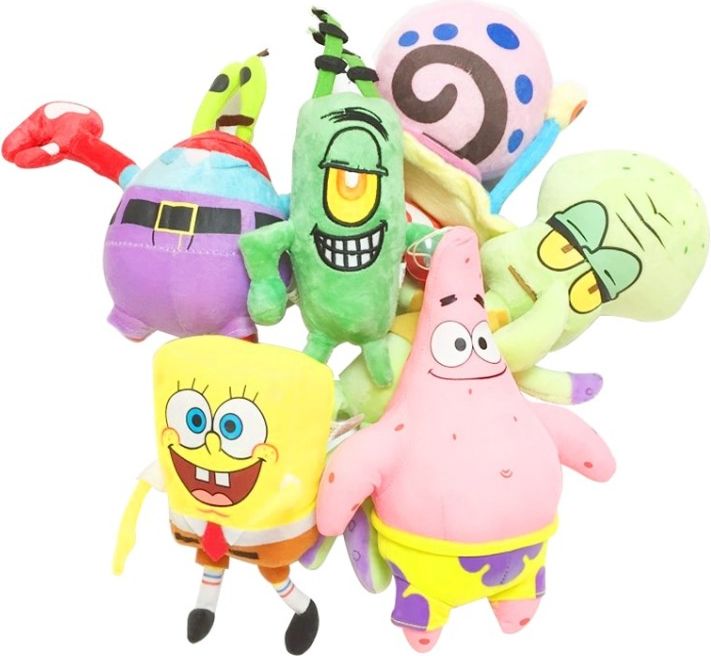 SET plyšáků Spongebob 6 ks 20 cm - obrázek 2