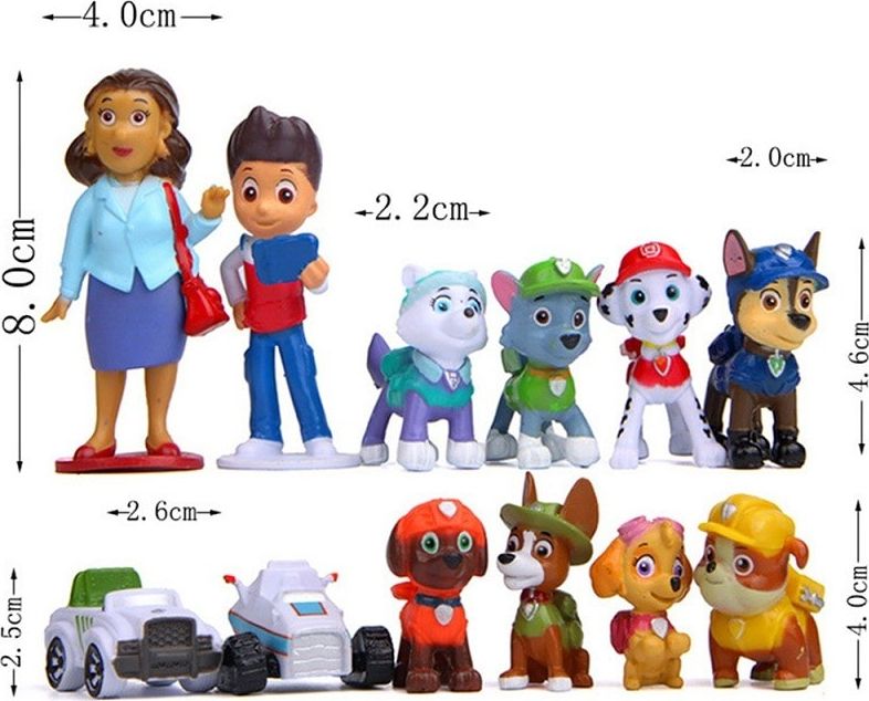 Figurky Tlapková Patrola | Paw Patrol 12 ks - obrázek 2