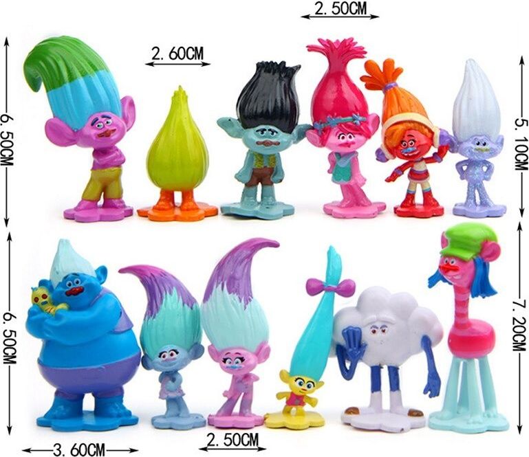 Figurky Trollové 12 ks - obrázek 3