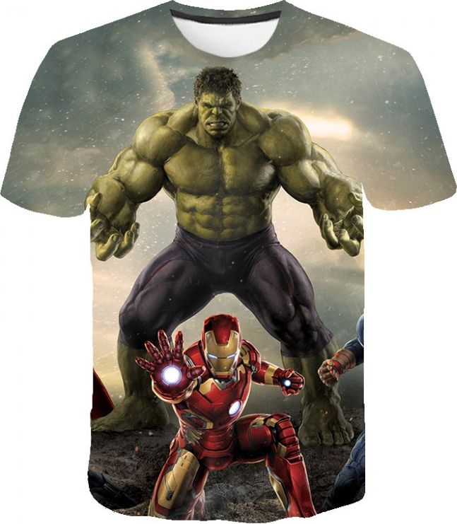 Dětské tričko Hulk & Iron Man 130 - 140 cm - obrázek 1