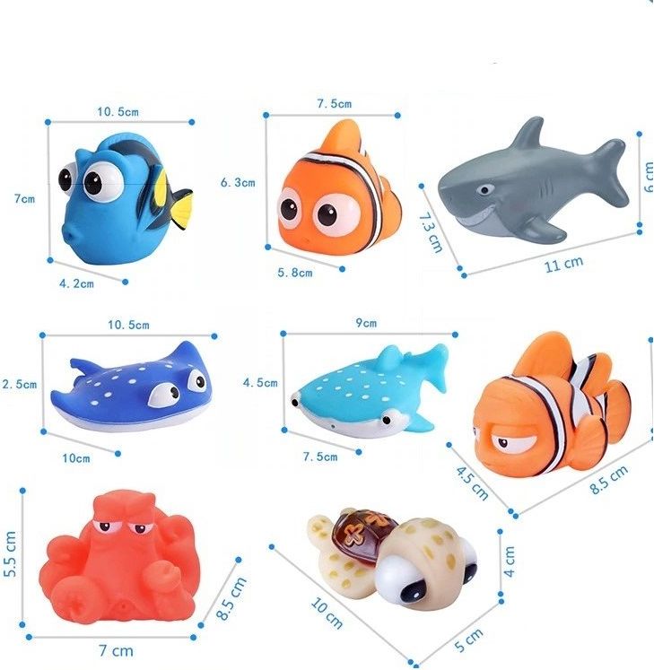 Figurky do vody Hledá se Nemo 8 ks - obrázek 2