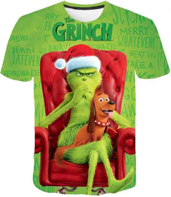 Dětské tričko Vánoční Grinch 130 - 140 cm - obrázek 1