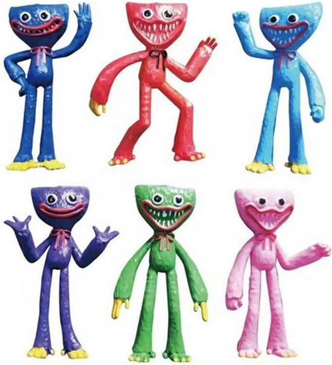 Figurky Huggy/Wuggy - Poppy Playtime 6 ks - obrázek 1