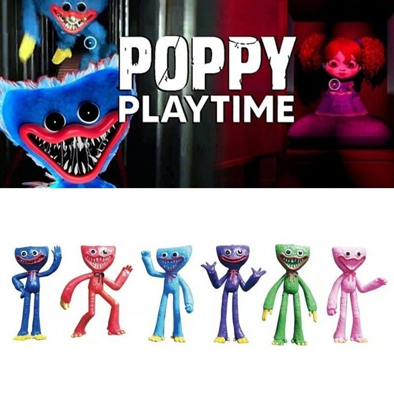 Figurky Huggy/Wuggy - Poppy Playtime 6 ks - obrázek 2